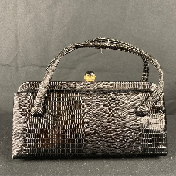 Joseph Magnin lizard embossed handbag - Picture 6 of 12